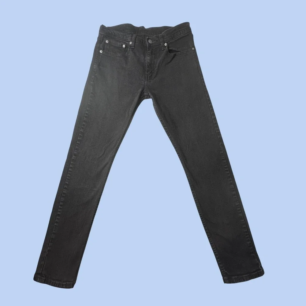 Levi's 512 Jeans Mens 31x29 Black Slim Taper Denim Pants Stretch Casual Classic